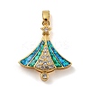 Christmas Brass Micro Pave Cubic Zirconia Pendants KK-H468-03A-02G-1
