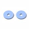 Flat Round Handmade Polymer Clay Beads CLAY-R067-10mm-32-4