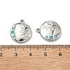 304 Stainless Steel Rhinestone Pendants STAS-L308-06P-3