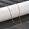 2MM 304 Stainless Steel Dapped Chain Necklaces for Women NJEW-B131-05G-1