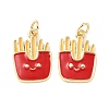 Brass Pendants KK-H002-07F-G-RS-1