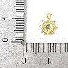 Brass Pave Clear Cubic Zirconia Pendants KK-L238-12G-3