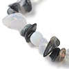 2Pcs 2 Style Opalite Chip & Natural Tiger Eye & Natural Black Onyx Beaded Stretch Bracelets Set BJEW-TA00411-3
