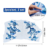 2 Sets Flower Polyster Embroidery Ornaments Accessories DIY-GF0005-70A-2
