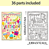 Birthday Carbon Steel Cutting Dies Stencils DIY-WH0309-1447-2