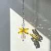 Glass Angel Hanging Suncatchers HJEW-JM02853-3