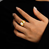 304 Stainless Steel & Cubic Zirconia Finger Rings WGB7611-01-2