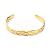 304 Stainless Steel Textured Open Cuff Bangles for Women LS-STAS-B068-02G-2