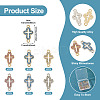 24Pcs 6 Colors Alloy Rhinestone Connector Charms FIND-TA0008-75-4