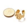 Flower 201 Stainless Steel Open Cuff Ring for Women RJEW-A053-02A-G-3