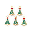 Rack Plating Alloy Enamel Pendants LS-ENAM-N055-168-1