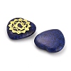7Pcs 7 Styles Chakra Natural Dyed Sesame Jasper Love Heart Ornaments Figurines G-P533-01F-1-2