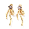 Brass Micro Pave Cubic Zirconia Pendants KK-A281-21G-03-1