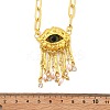 Alloy Rhinestone Evil Eye Pendant Necklaces NJEW-A037-01G-5