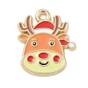 Christmas Alloy Enamel Pendants ENAM-K074-01G-14-1