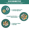 40Pcs 2 Colors 201 Stainless Steel Stud Earring Findings STAS-DC0011-65-4