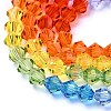 Transparent Gradient Color Glass Beads Strands GLAA-F131-01C-07-4