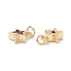 Brass Cubic Zirconia Charms FIND-Z005-02D-2