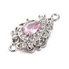 Brass Pave Cubic Zirconia Connector Charms LS-KK-Z051-04P-01-2