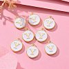 Golden Plated Alloy Charms X-ENAM-S118-01Y-5