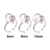 Knot Brass Micro Pave Cubic Zirconia Cup Peg Ring Settings KK-N274-23P-4