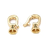 Rack Plating Brass Fold Over Clasps KK-E080-05G-3