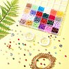 DIY Glass Beads & Alloy Pendant Bracelets Jewelry Making Kits DIY-FS0006-25-8