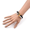 Men's Natural Howlite & Lava Rock Stretch Beaded Bracelets Sets BJEW-JB05429-4