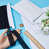 10 Yards 2 Colors Milk Fiber Embroidery Flower Lace Trim SRIB-GF0001-32-3
