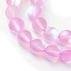Synthetic Moonstone Beads Strands G-R375-10mm-A12-1
