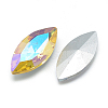 Pointed Back Glass Rhinestone Cabochons RGLA-T020-7x15mm-08-2