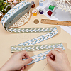 12.75M Polyester Leaf Pattern Ribbon OCOR-DC0001-28B-3