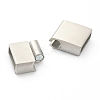 Tarnish Resistant 304 Stainless Steel Magnetic Clasps with Glue-in Ends X-STAS-B017-03P-3