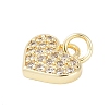 Rack Plating Brass Micro Pave Clear Cubic Zirconia Charms KK-Z060-07G-01-2