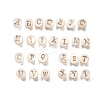 26Pcs 26 Styles Natural White Shell Disc Beads with Brass Slices BSHE-Z008-10-2