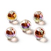 Two Tone UV Plating Rainbow Iridescent Acrylic Beads TACR-D010-03B-09-1