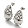 Oval Stud Earrings EJEW-G355-09P-1