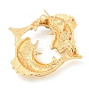 Golden Zinc Alloy with Rhinestone Brooches LS-JEWB-B018-03G-11-2