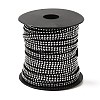 2 Row Platinum Aluminum Studded Faux Suede Cord LW-D005-01P-1