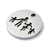 Non-Tarnish 304 Stainless Steel Charms STAS-C097-35P-2