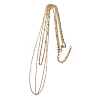 304 Stainless Steel 3 Layered Chain Necklaces for Women NJEW-K255-56G-1