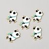 Panda Alloy Enamel Pendants FIND-CJC0437-053G-1