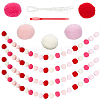 Wool Felt Ball Garland Colorful Pom Pom AJEW-WH0258-717A-1