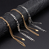  12Pcs 2 Style 304 Stainless Steel  Chain & Brass Cable Chain Bracelet Making AJEW-NB0003-26-4
