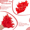Feather Bracelets Wrist Band AJEW-WH0591-443B-3