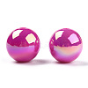 UV Plating Rainbow Iridescent Acrylic Beads PACR-D070-01M-3
