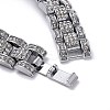 Men's Crystal Rhinestone Solid Link Chain Bracelet LS-BJEW-I297-02P-4