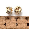 Brass Micro Pave Cubic Zirconia Beads KK-M318-14G-2