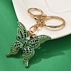 Butterfly Alloy Rhinestone Keychain KEYC-YW00114-03-1