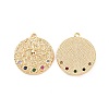 Brass Micro Pave Colorful Cubic Zirconia Pendants KK-E068-VC152-1